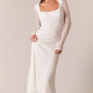 Bardot Adoni Lace Midi Dress -White NWT